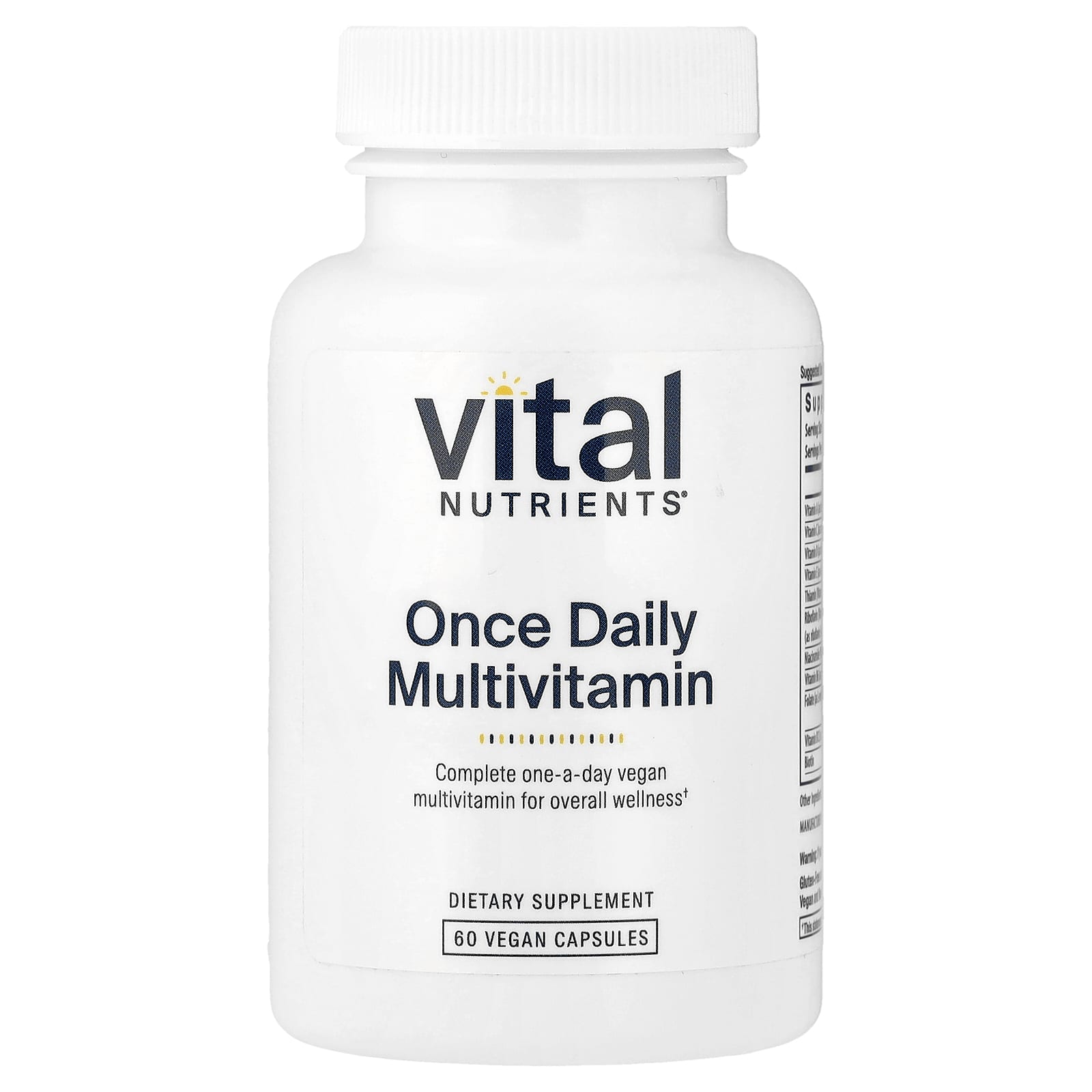 Vital Nutrients Once Daily Multivitamin – 60 gélules véganes — Tunisie