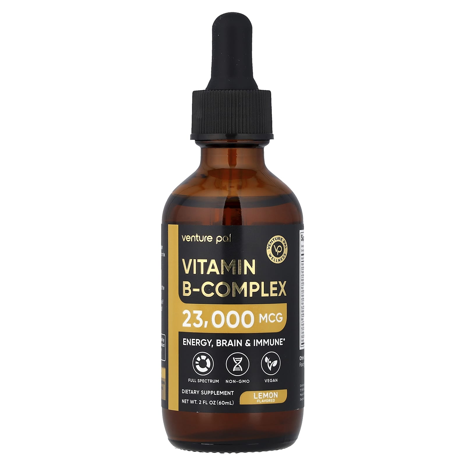 Venture Pal 8-in-1 Vitamin B Complex – Lemon – 60 ml — étiquette 1