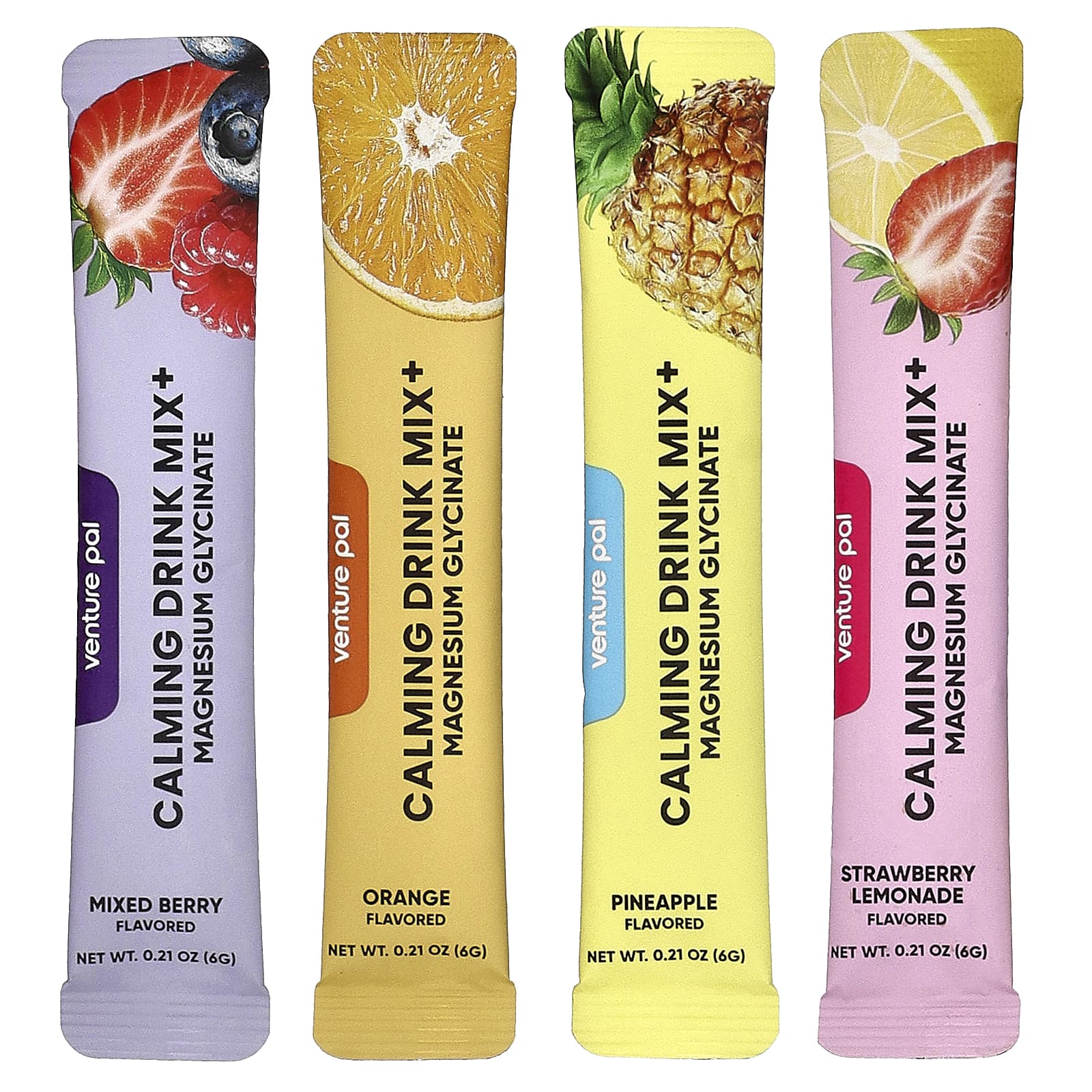 Venture Pal Calming Drink Mix+, Magnesium Glycinate, Variety – 6 g — étiquette 1
