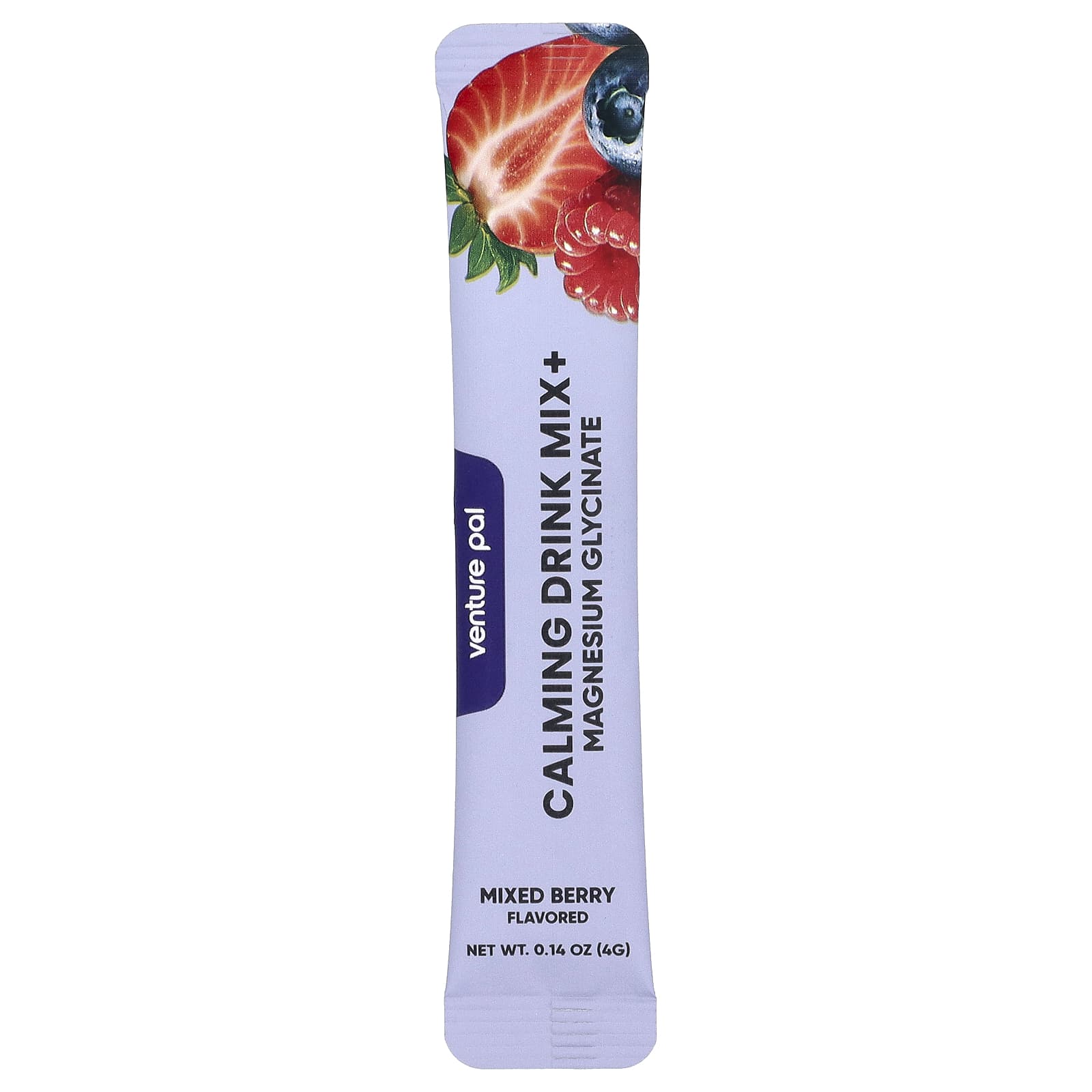 Venture Pal Calming Drink Mix+, Magnesium Glycinate – Mixed Berry – 4 g — étiquette 1