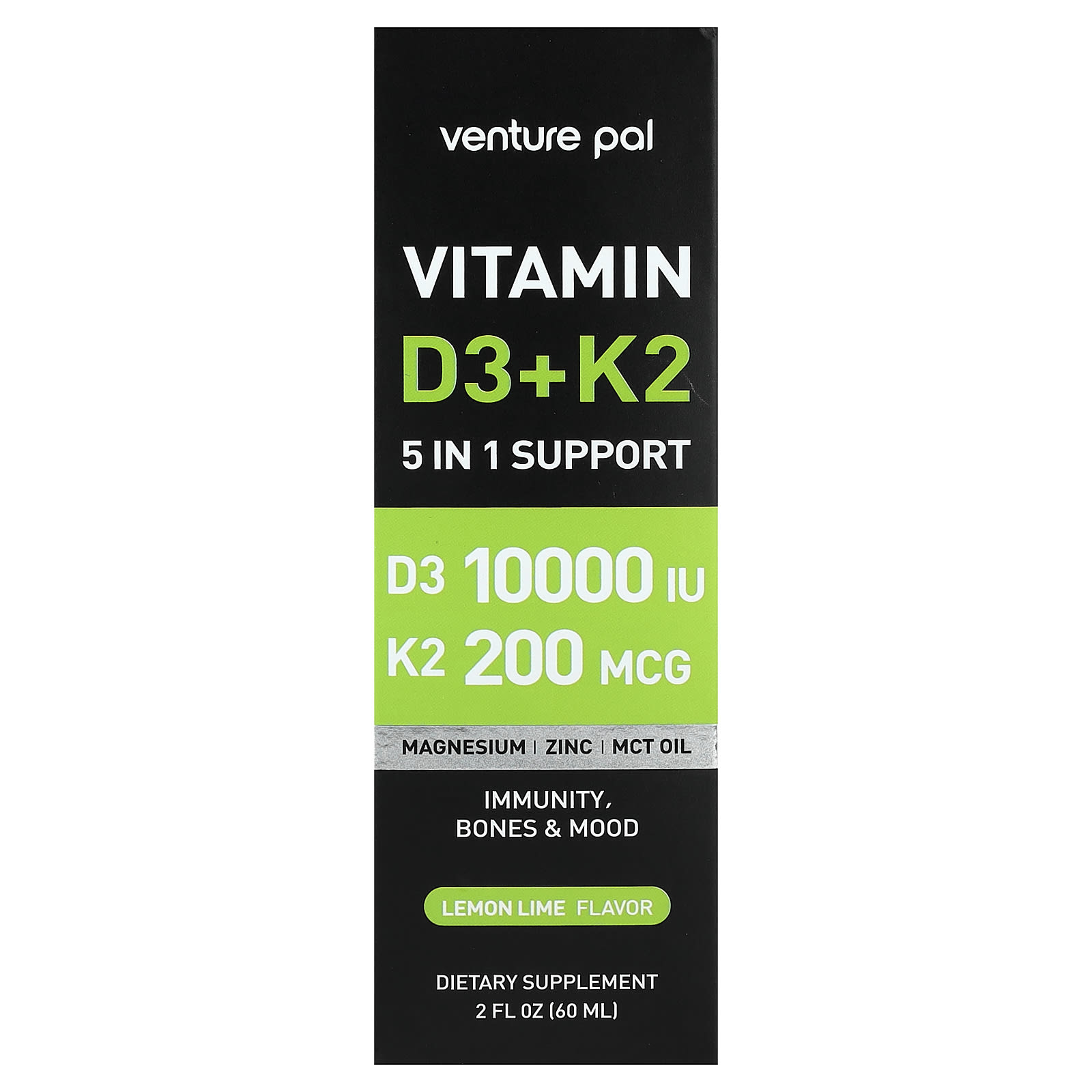 Venture Pal Vitamin D3 + K2 – Lemon Lime – 60 ml — Tunisie