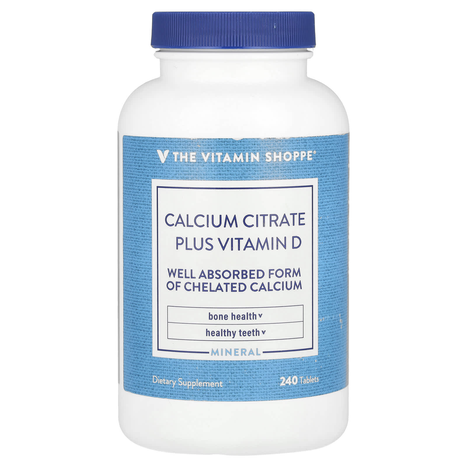 The Vitamin Shoppe Calcium Citrate Plus Vitamin D – 240 comprimés — Tunisie