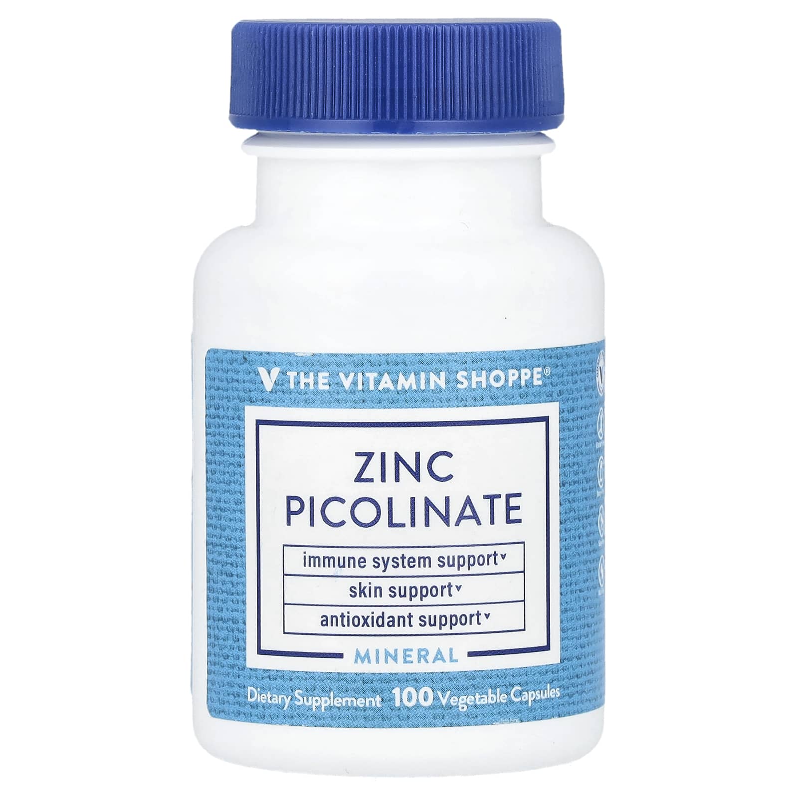 The Vitamin Shoppe Zinc Picolinate, 100 Vegetable Capsules (22 mg per Capsule) — Tunisie