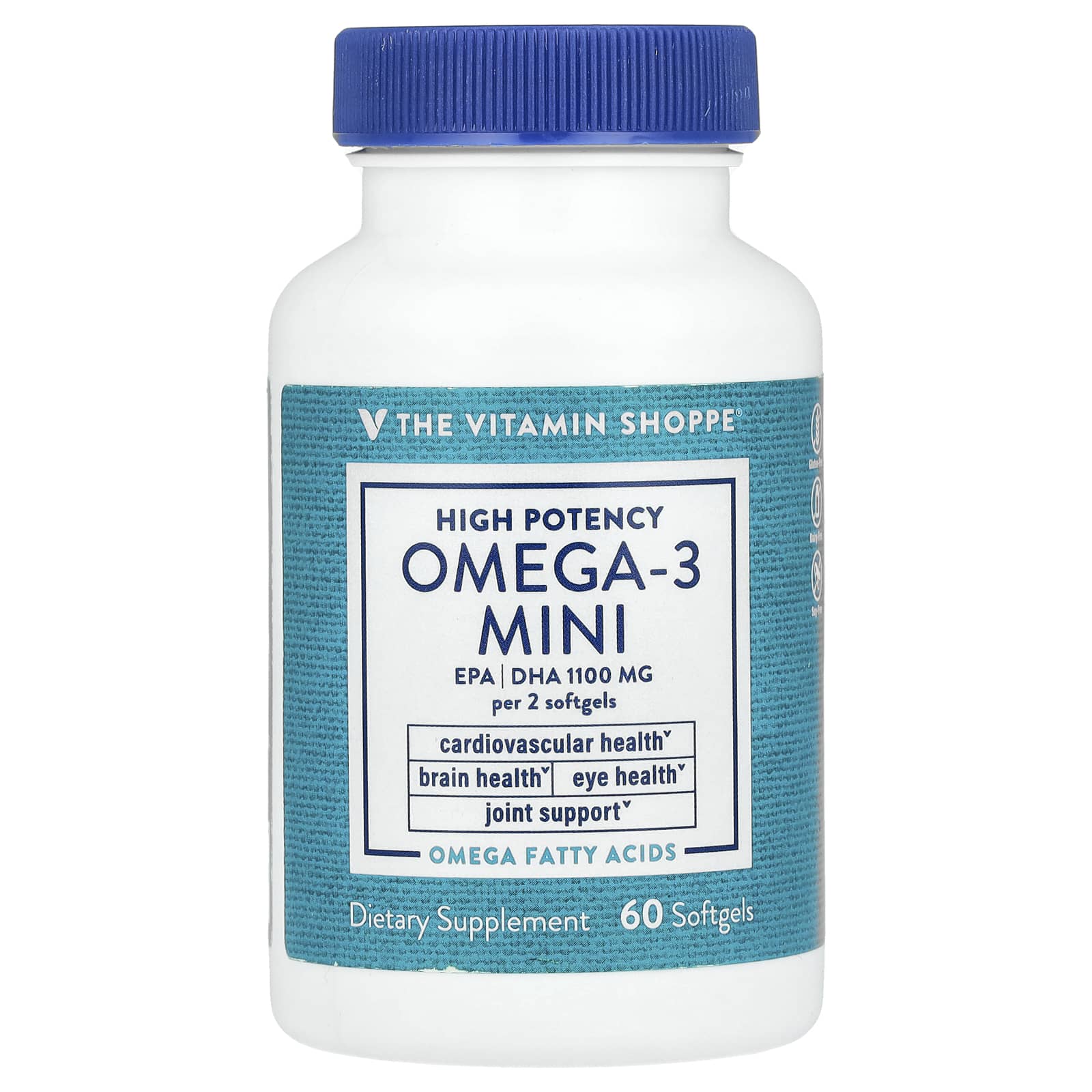 The Vitamin Shoppe Omega-3 Mini, High Potency – 60 capsules molles — Tunisie