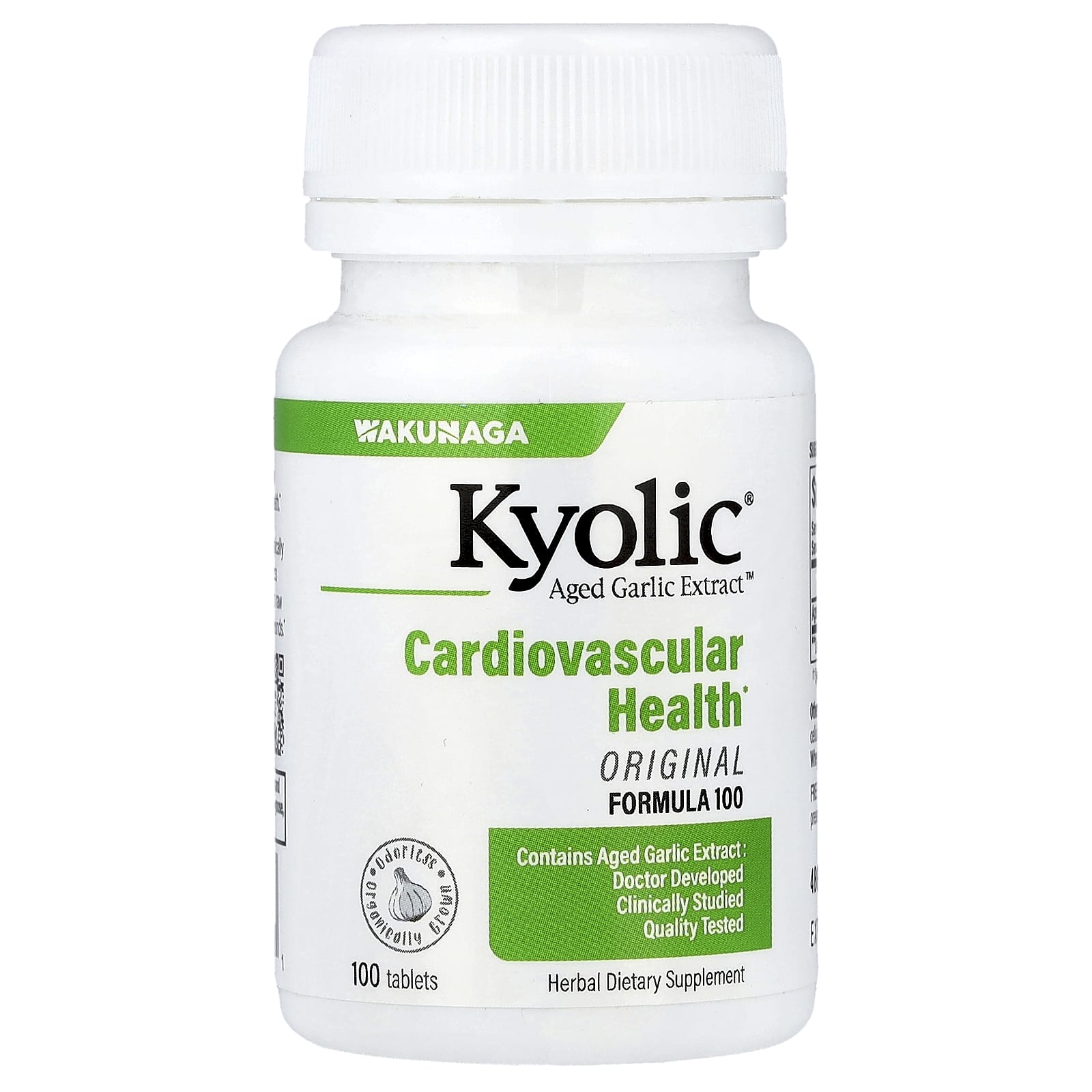 Kyolic Aged Garlic Extract, Cardiovascular Health, Original – 100 comprimés — Tunisie