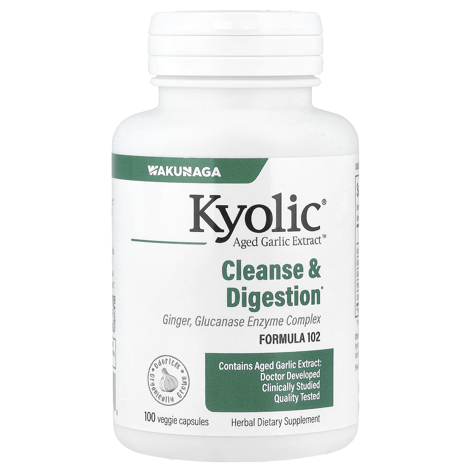 Kyolic Aged Garlic Extract, Cleanse & Digestion – 100 gélules végétales — Tunisie