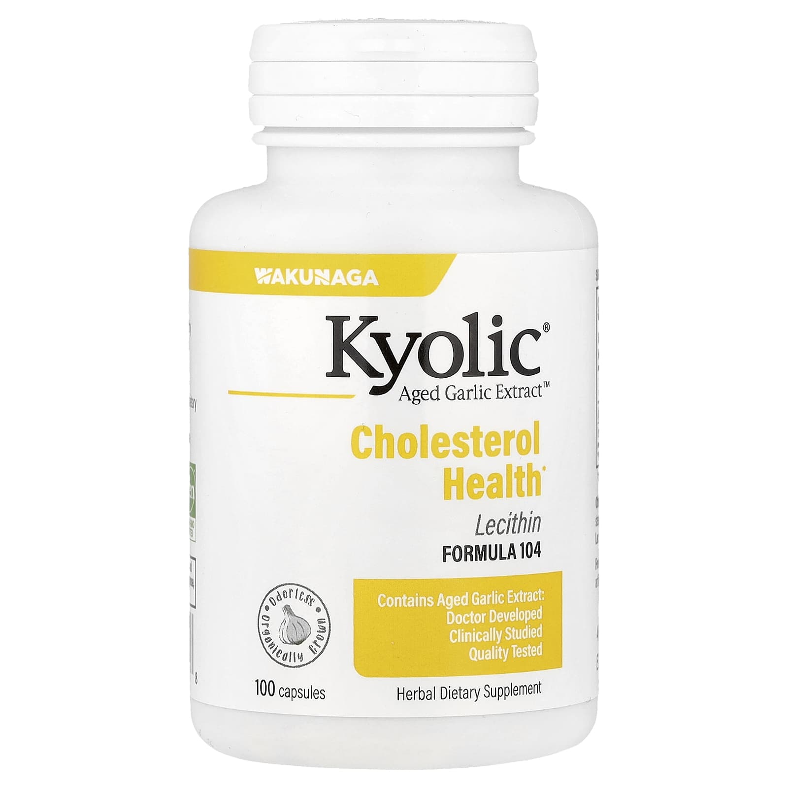 Kyolic Aged Garlic Extract, Cholesterol Health with Lecithin – 100 gélules — Tunisie