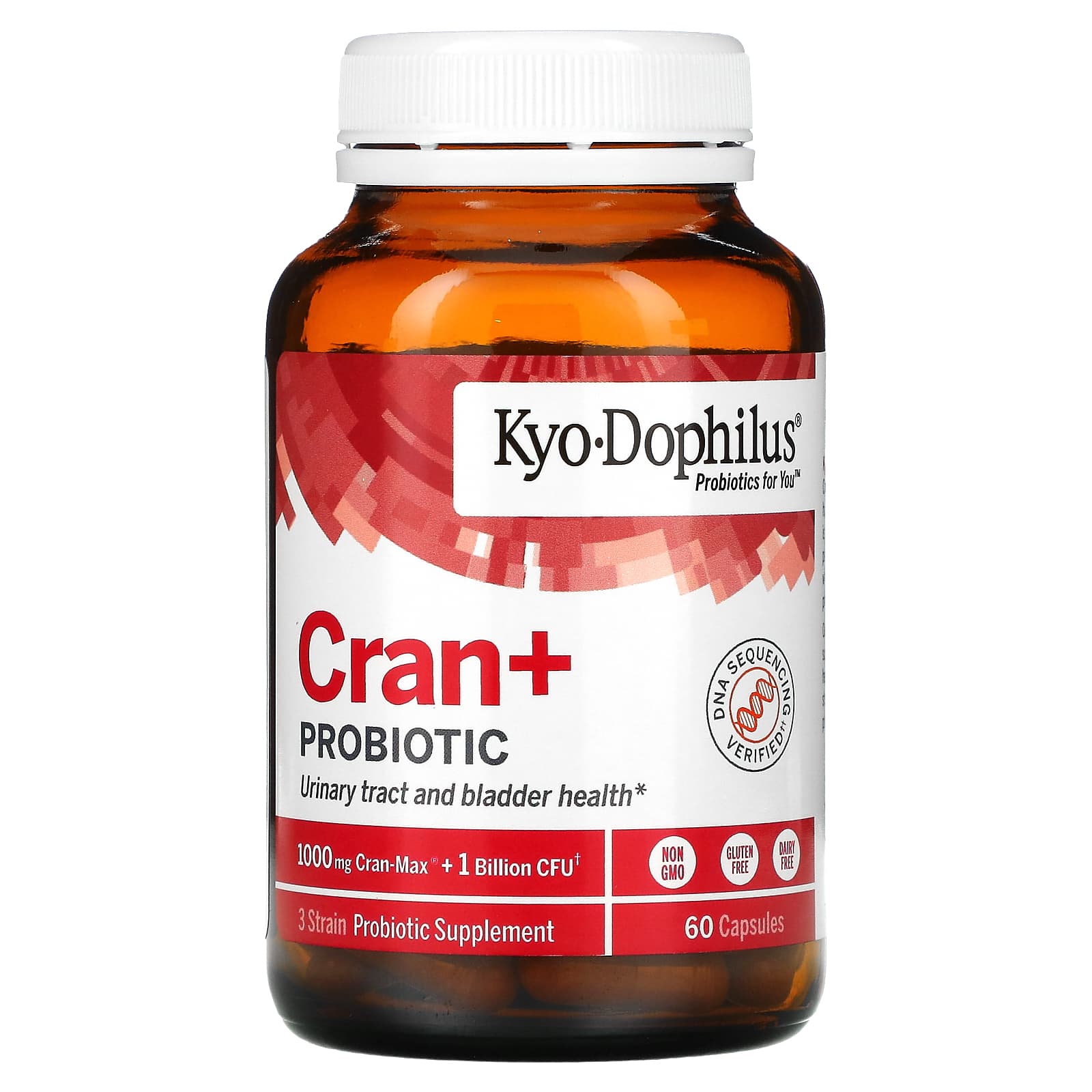 Kyolic Kyo-Dophilus, Cran+ Probiotic – 60 gélules — étiquette 1