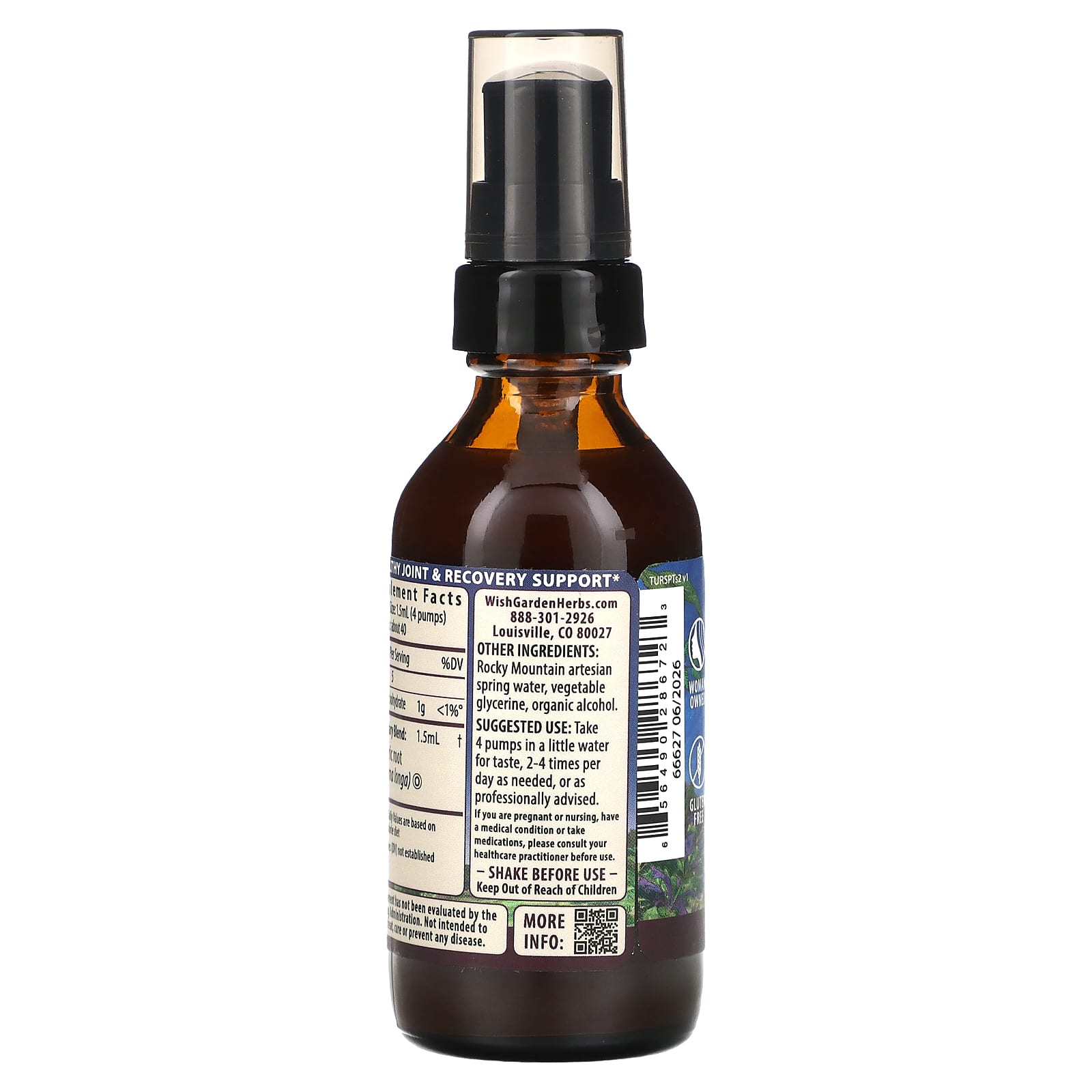 WishGarden Herbs Turmeric – 59 ml — étiquette 1