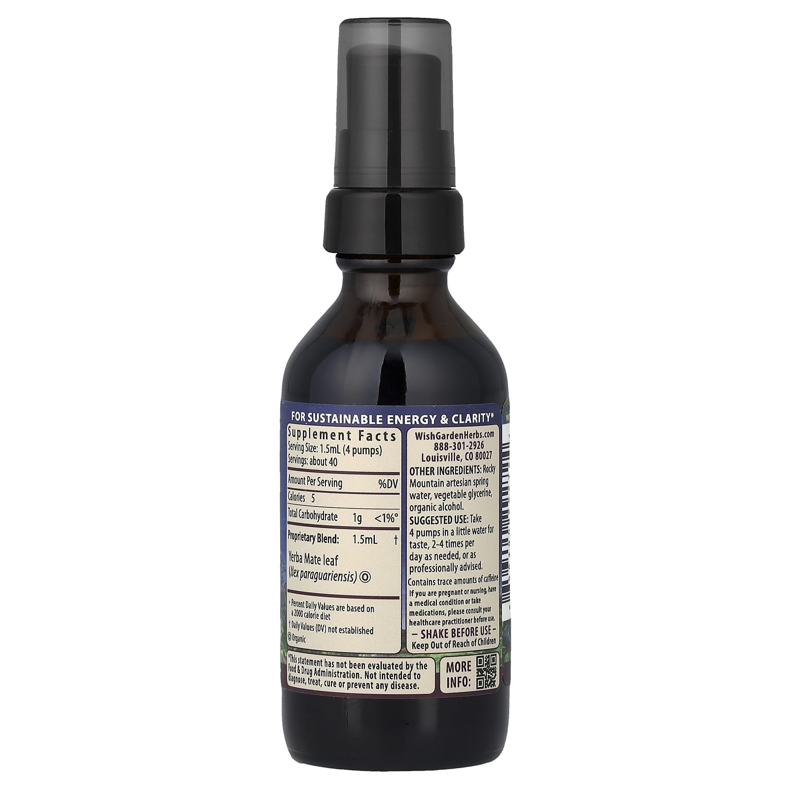 WishGarden Herbs Yerba Mate – 59 ml — photo 2 sur 2