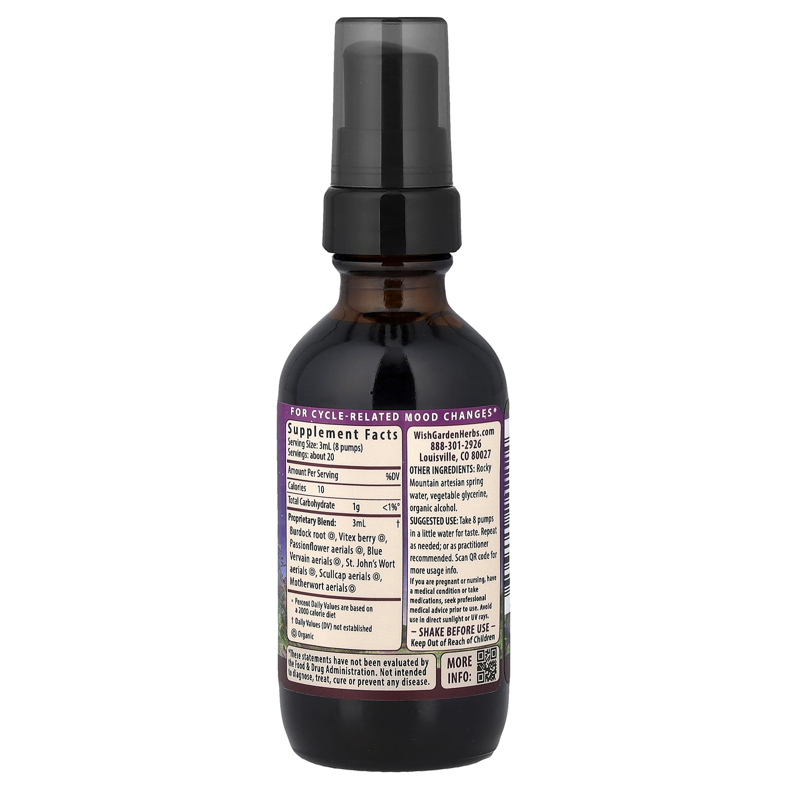 WishGarden Herbs P.M.S. Emotional Mood Support – 59 ml — photo 2 sur 2