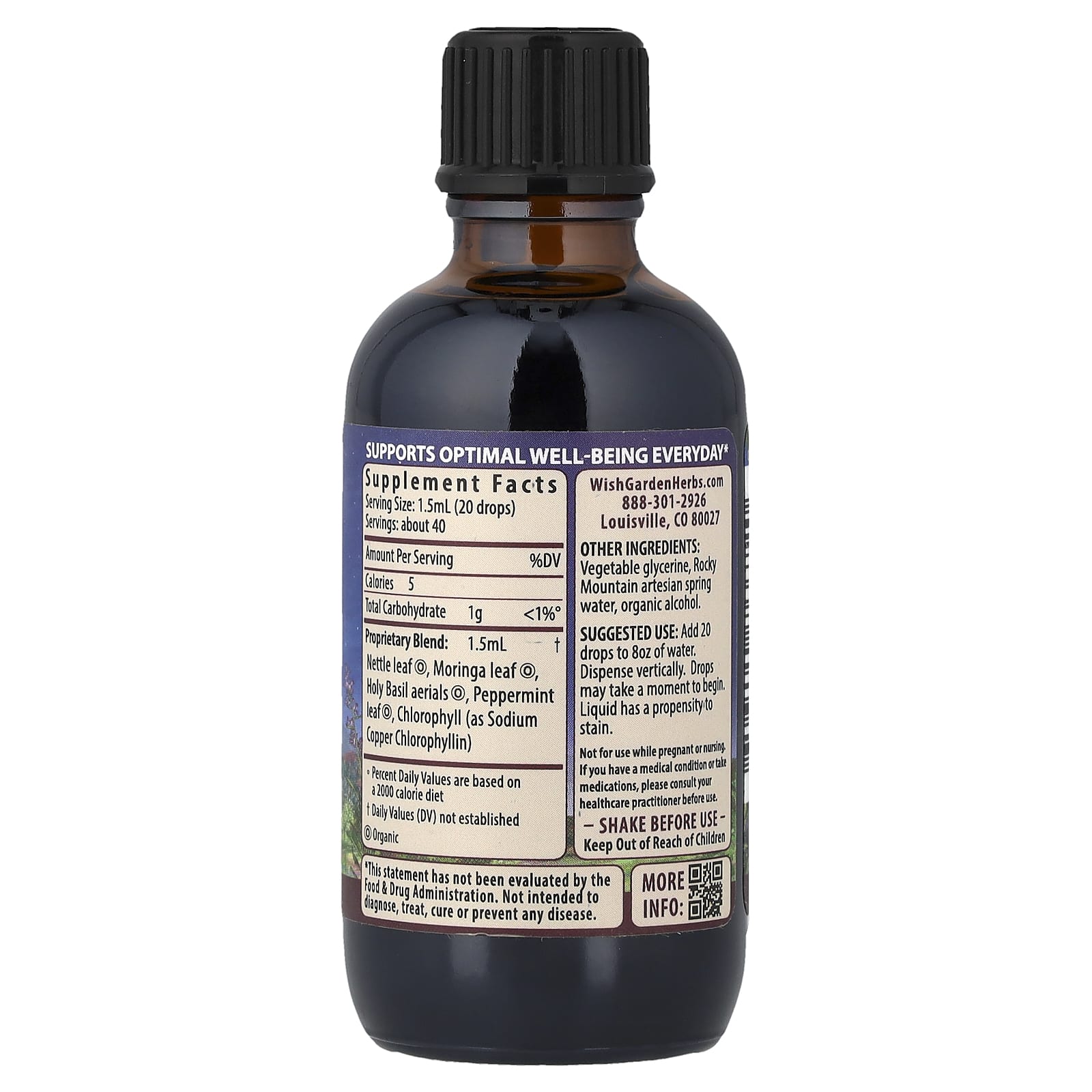 WishGarden Herbs Chlorophyll & Friends – 59 ml — photo 2 sur 2