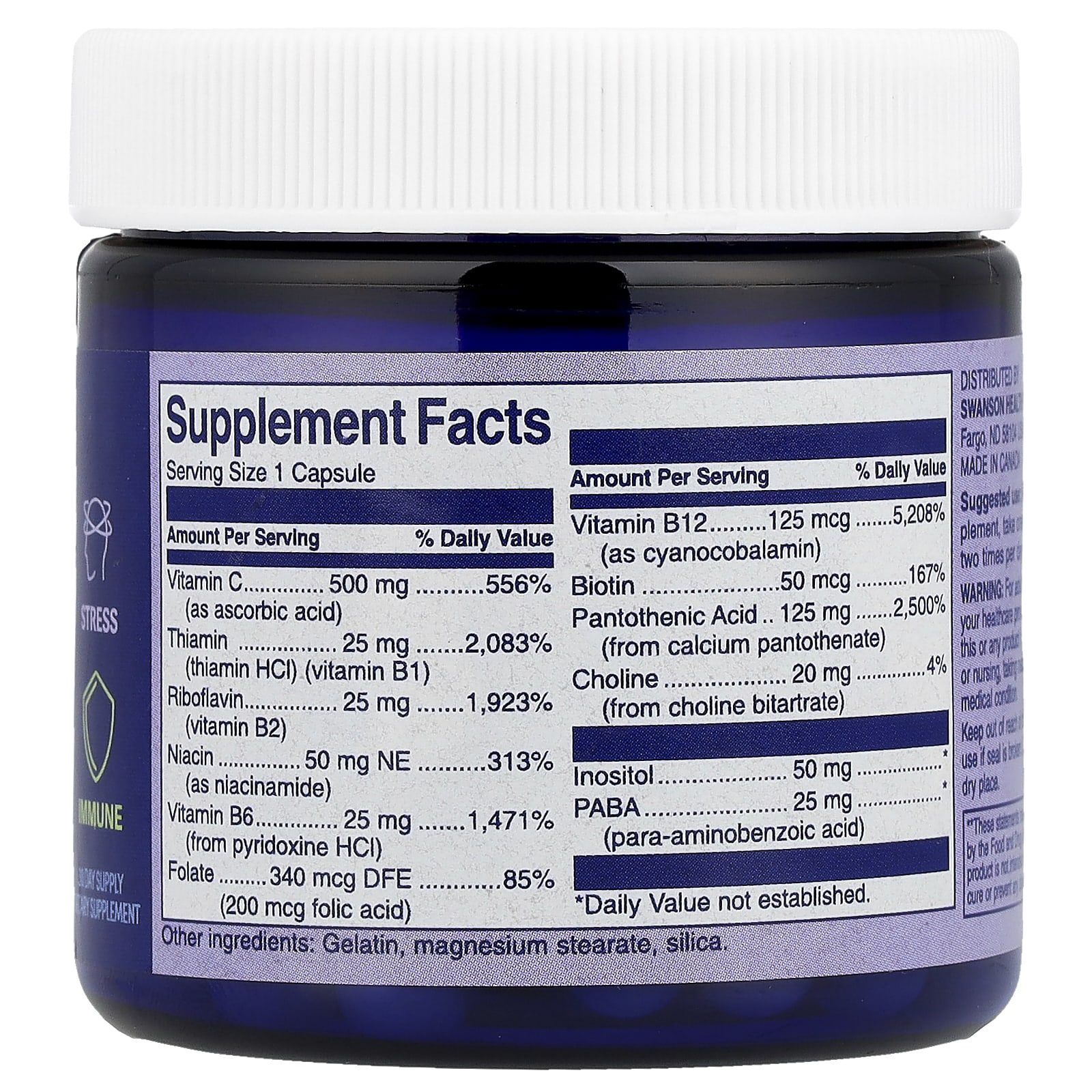 Swanson WIO Stress Restore & Immune Reload – 30 gélules — photo 2 sur 2