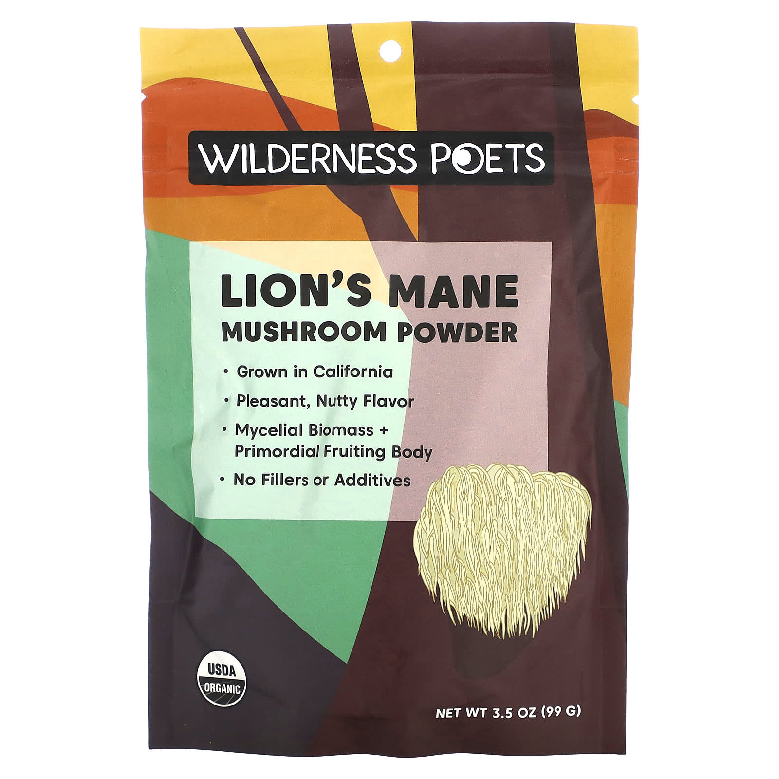 Wilderness Poets Organic Lion's Mane Mushroom Powder – 99 g — Tunisie