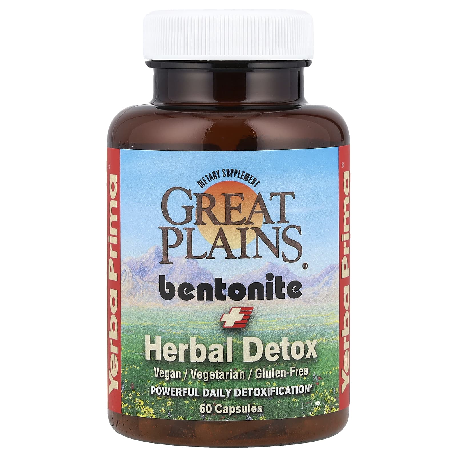 Yerba Prima Great Plains Bentonite + Herbal Detox – 60 gélules — Tunisie