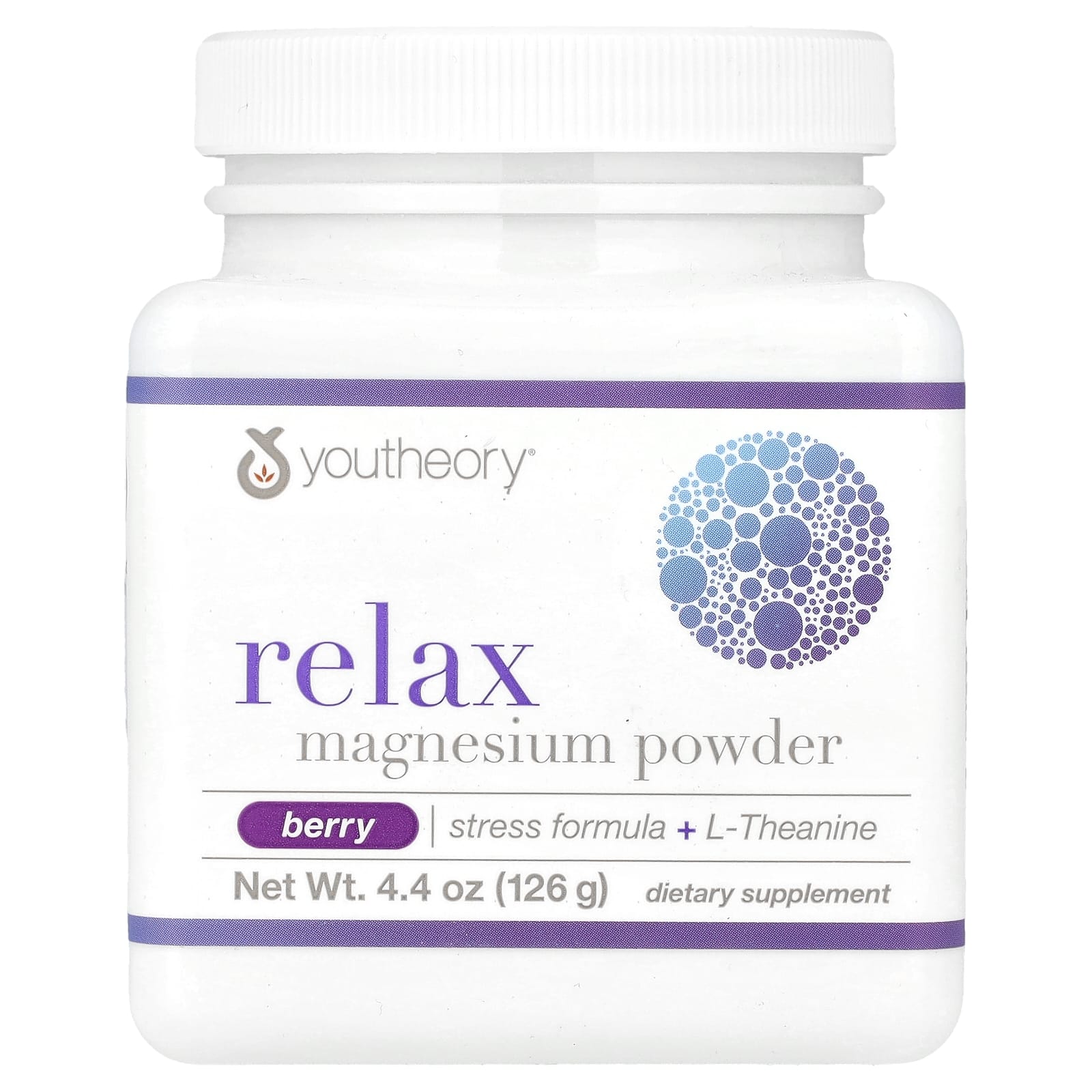 Youtheory Relax, Magnesium Powder – Berry – 126 g — Tunisie