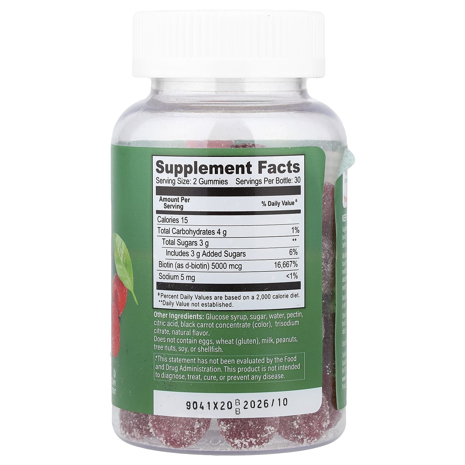 YumVs Biotin Gummies, High Potency – Berry – 60 gommes — photo 2 sur 2