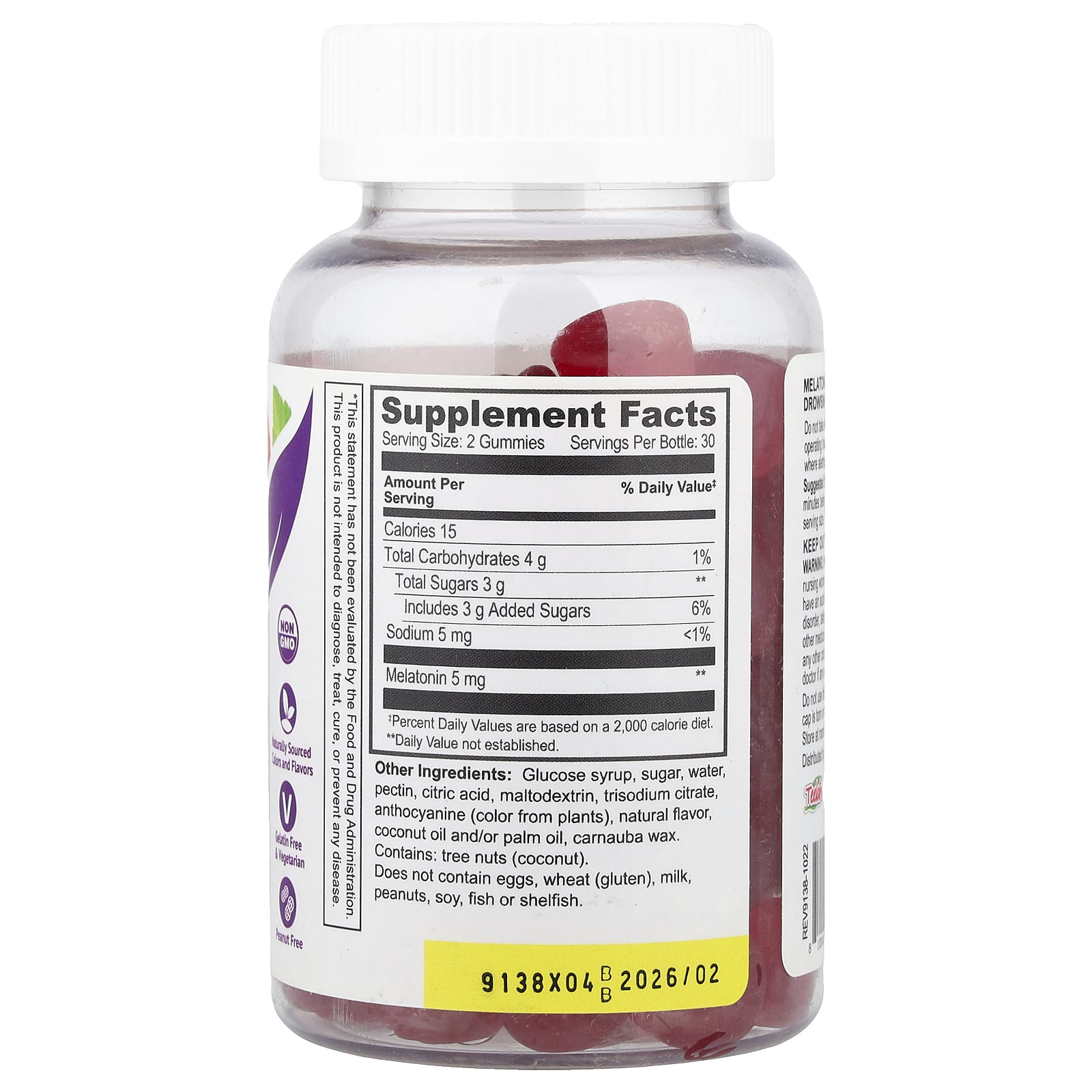 YumVs Melatonin Gummies – Berry – 60 gommes — photo 2 sur 2