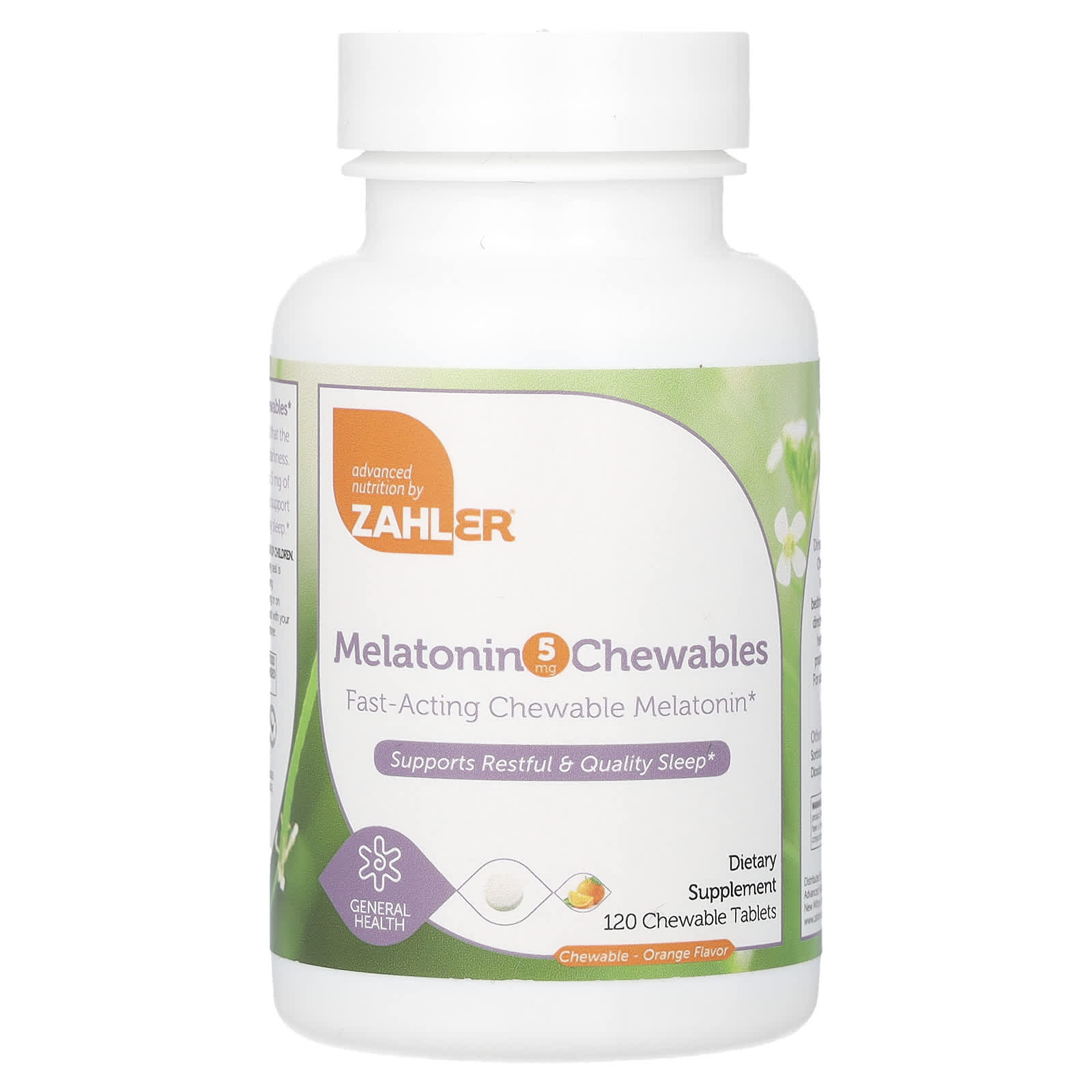 Zahler Melatonin Chewables – Orange – 120 comprimés à croquer – 5 mg — Tunisie