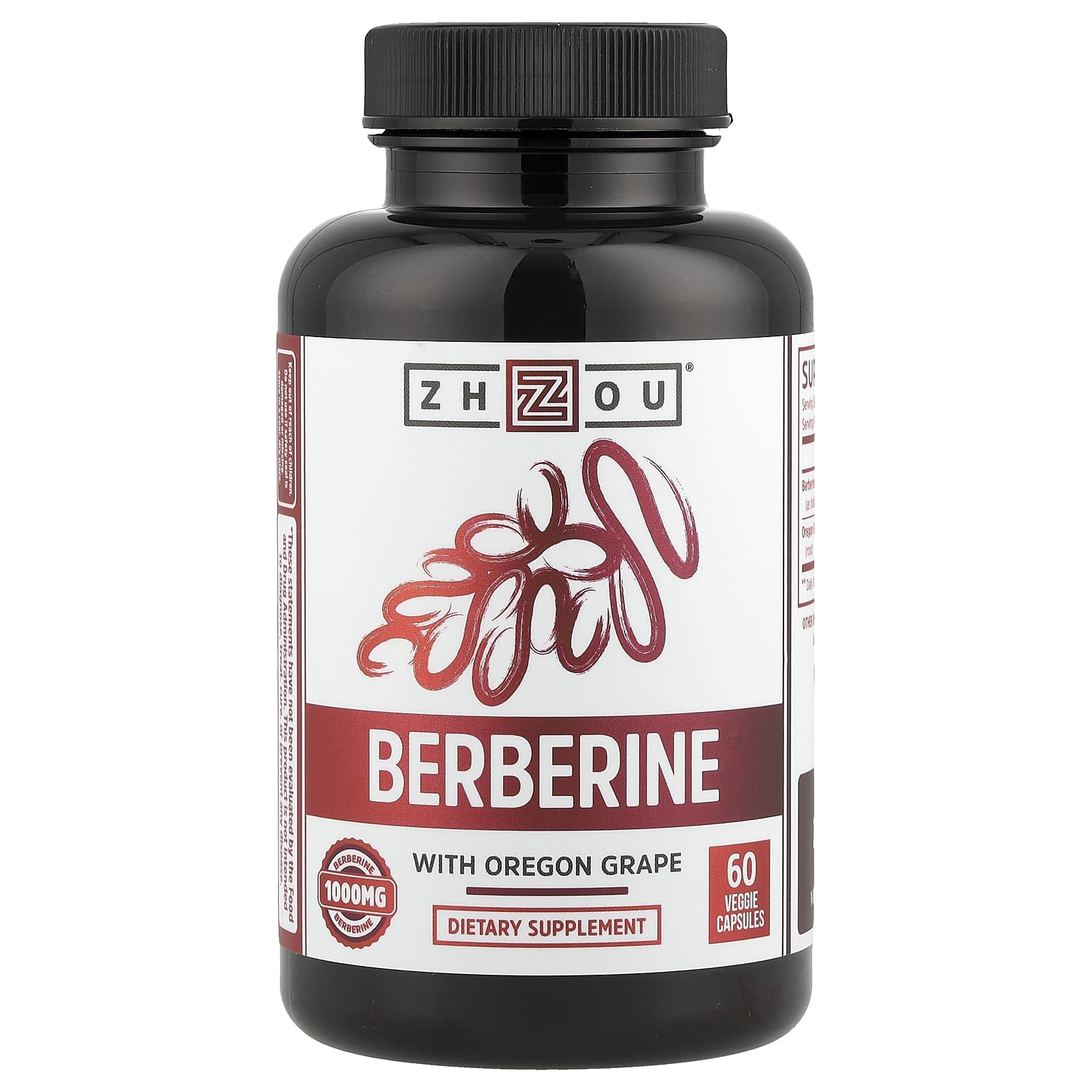 Zhou Nutrition Berberine with Oregon Grape – Berberine with Oregon Grape – 60 gélules végétales — Tunisie