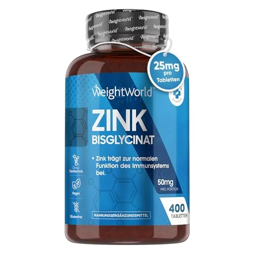 Zinc Bisglycinate – 400 Comprimés WeightWorld